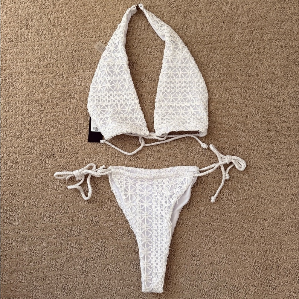 White Crochet Bikini